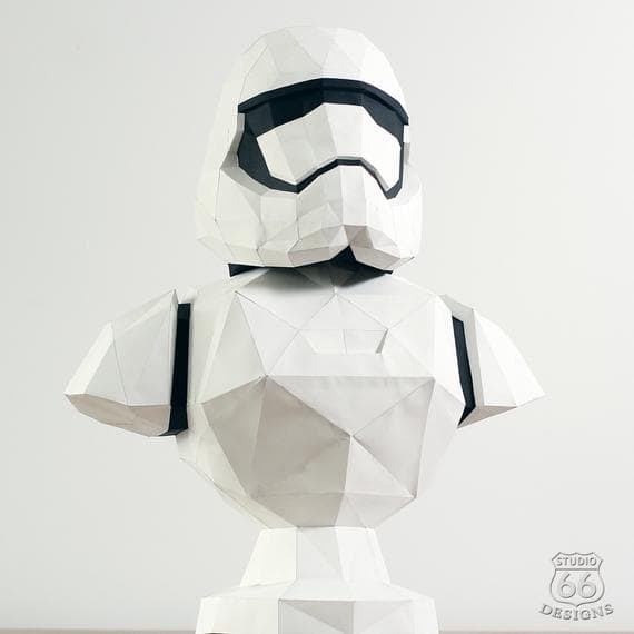 Papercraft buste Stormtrooper origami