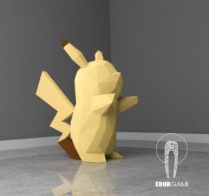 Papercraft Pikachu Etsy Origami
